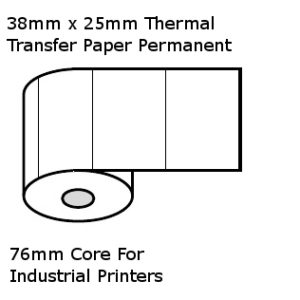 38 x 25mm TT 76mm core