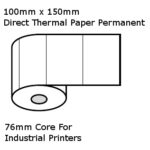 100mm x 150mm (4x6 inches) Thermal Labels 1,000 per Roll